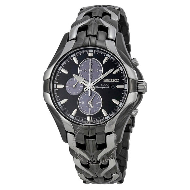 Relógio Cronógrafo Solar Mostrador Preto 44 mm - Mercado de Luxo - O Maior E-Commerce de Bens, Produtos e Serviços de Luxo do Brasil.