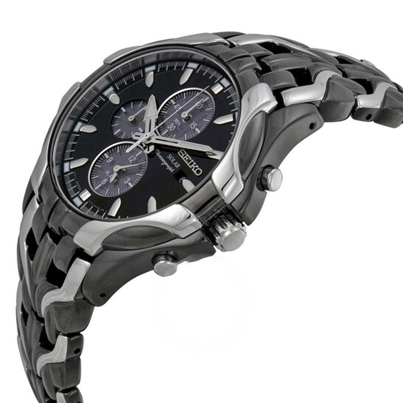 Relógio Cronógrafo Solar Mostrador Preto 44 mm - Mercado de Luxo - O Maior E-Commerce de Bens, Produtos e Serviços de Luxo do Brasil.