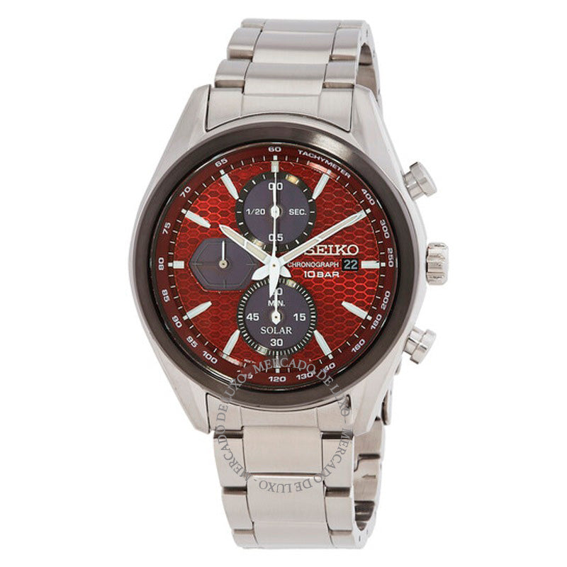 Relógio Cronógrafo Quartzo Mostrador Vermelho 41 mm - Mercado de Luxo - O Maior E-Commerce de Bens, Produtos e Serviços de Luxo do Brasil.