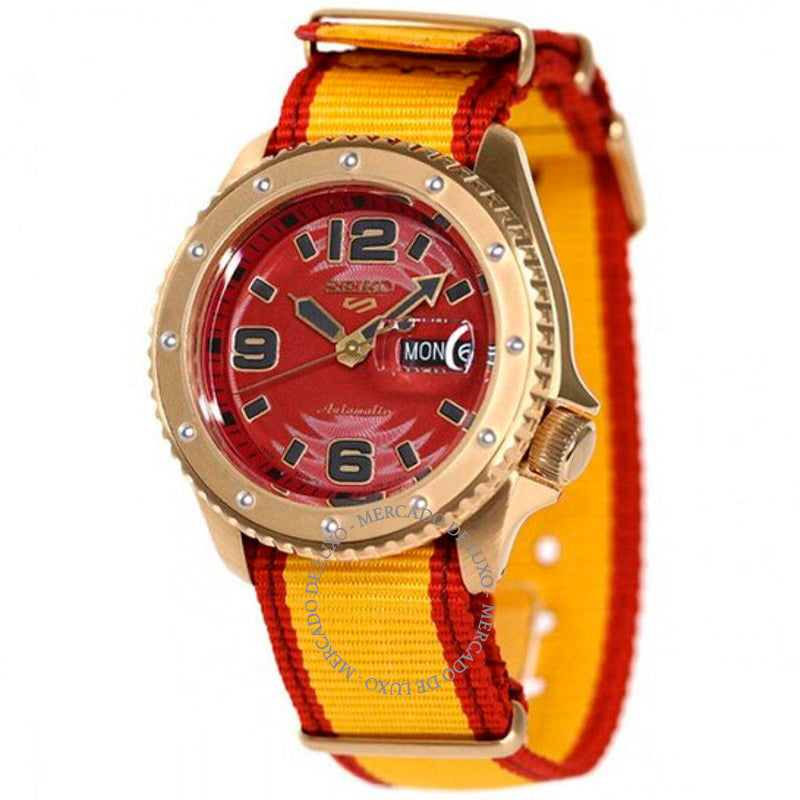 Relógio 5 Esportes Automático Mostrador Vermelho 42 mm - Mercado de Luxo - O Maior E-Commerce de Bens, Produtos e Serviços de Luxo do Brasil.