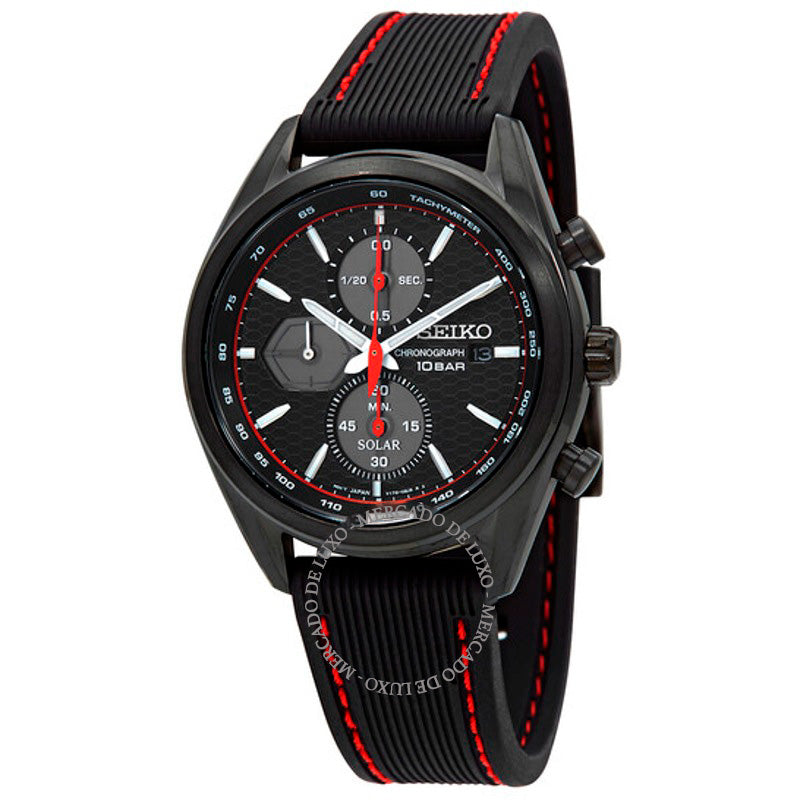 Relógio Mostrador preto solar 41 mm - Mercado de Luxo - O Maior E-Commerce de Bens, Produtos e Serviços de Luxo do Brasil.