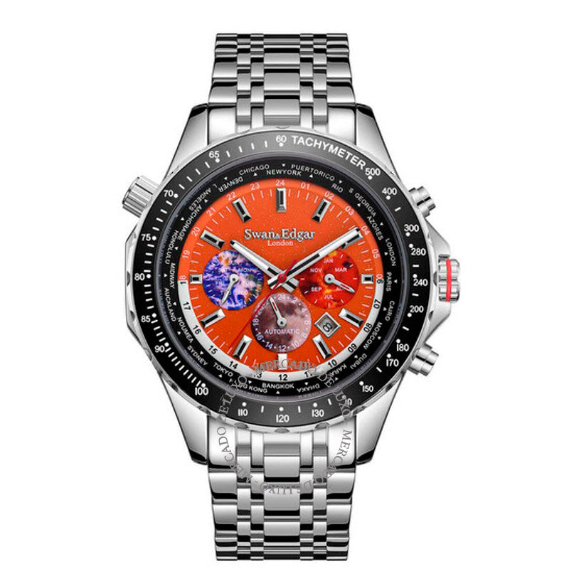 Relógio Temporizador Mundial Mostrador Laranja 51 mm - Mercado de Luxo - O Maior E-Commerce de Bens, Produtos e Serviços de Luxo do Brasil.