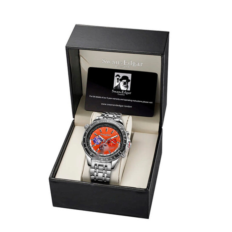 Relógio Temporizador Mundial Mostrador Laranja 51 mm - Mercado de Luxo - O Maior E-Commerce de Bens, Produtos e Serviços de Luxo do Brasil.