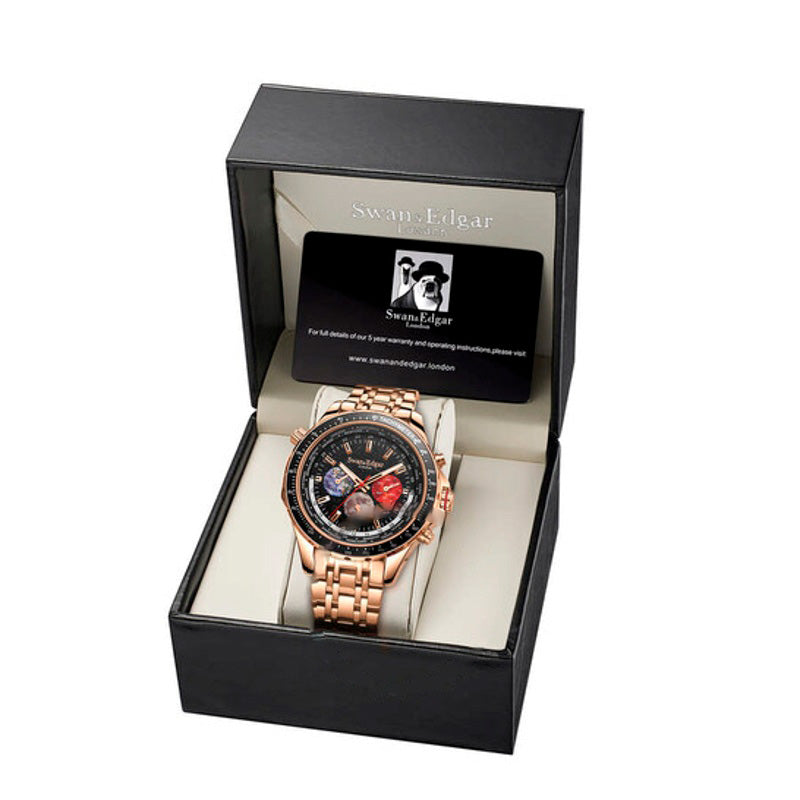 Relógio Temporizador mundial com mostrador preto 51 mm - Mercado de Luxo - O Maior E-Commerce de Bens, Produtos e Serviços de Luxo do Brasil.
