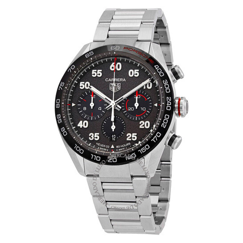 Relógio Carrera Porsche Edição Especial Cronógrafo Automático Mostrador Cinza 44 mm - Mercado de Luxo - O Maior E-Commerce de Bens, Produtos e Serviços de Luxo do Brasil.