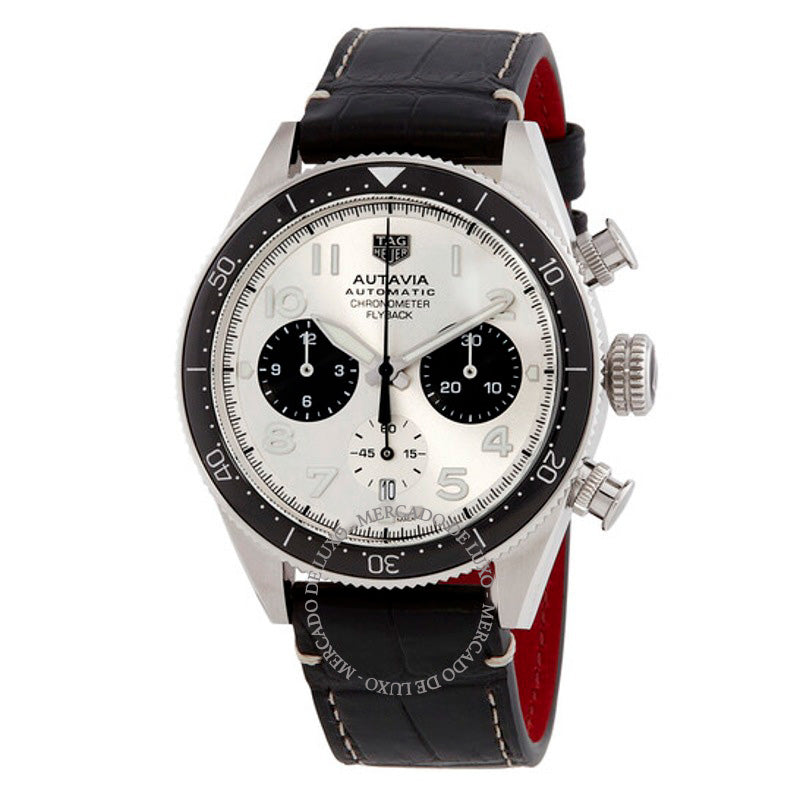 Relógio Autavia Cronômetro Flyback Cronógrafo Automático Mostrador Prateado  - Mercado de Luxo - O Maior E-Commerce de Bens, Produtos e Serviços de Luxo do Brasil.