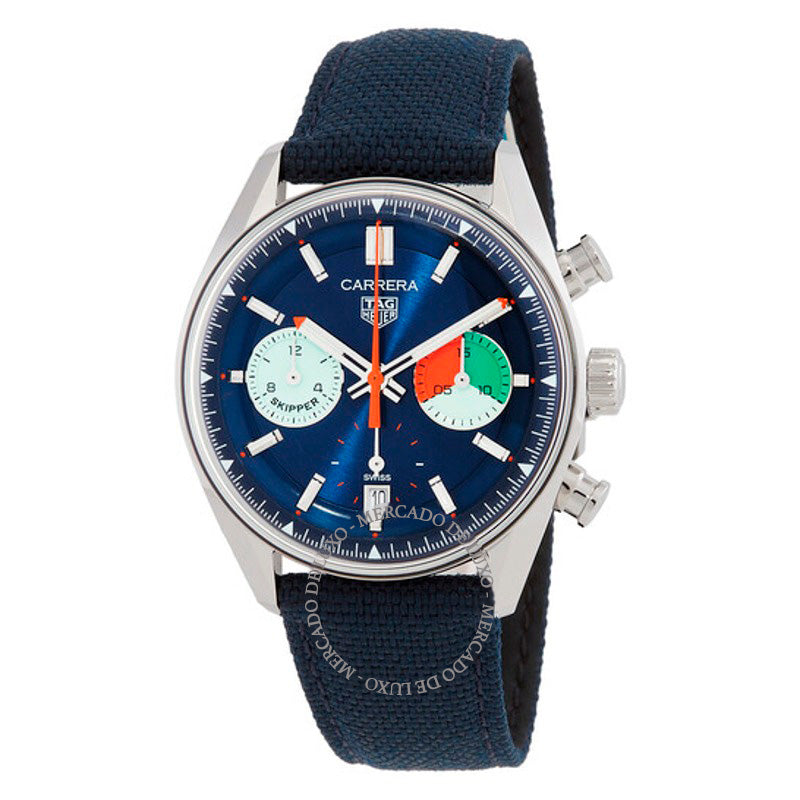 Relógio Carrera Skipper 39 mm Cronógrafo Automático Mostrador Azul 39 mm - Mercado de Luxo - O Maior E-Commerce de Bens, Produtos e Serviços de Luxo do Brasil.