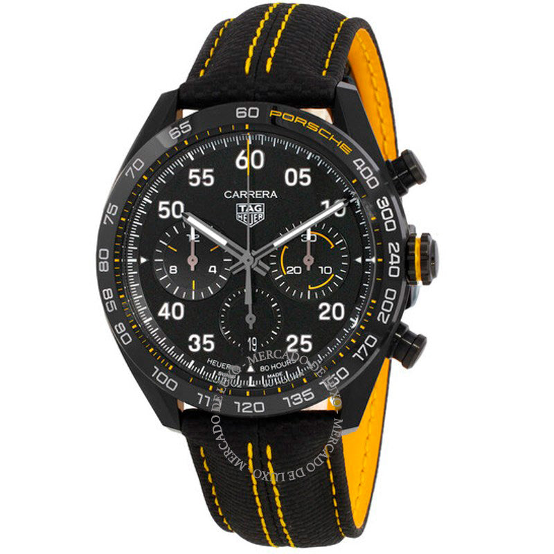 Relógio Carrera X Porsche Cronógrafo Automático Mostrador Preto 44 mm - Mercado de Luxo - O Maior E-Commerce de Bens, Produtos e Serviços de Luxo do Brasil.