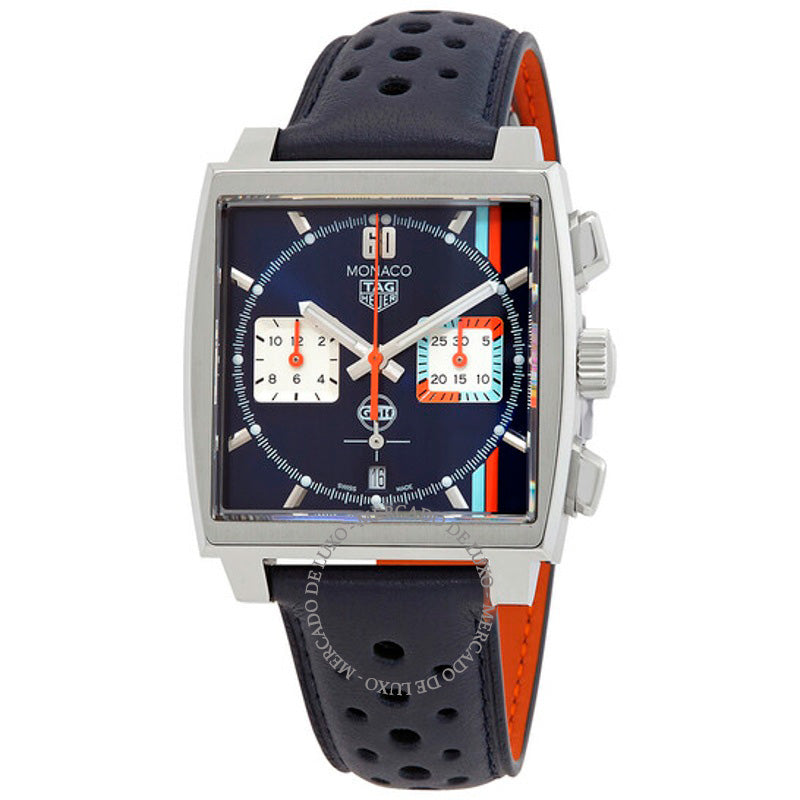 Relógio Monaco X Gulf Cronógrafo Automático Mostrador Azul 39 mm - Mercado de Luxo - O Maior E-Commerce de Bens, Produtos e Serviços de Luxo do Brasil.