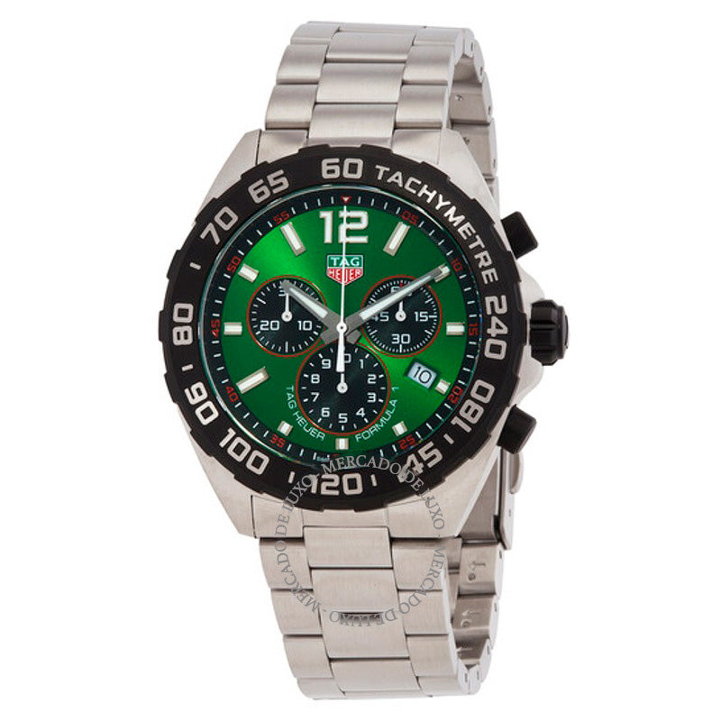Relógio Cronógrafo Fórmula 1 de 43 mm com mostrador verde de quartzo 43 mm - Mercado de Luxo - O Maior E-Commerce de Bens, Produtos e Serviços de Luxo do Brasil.
