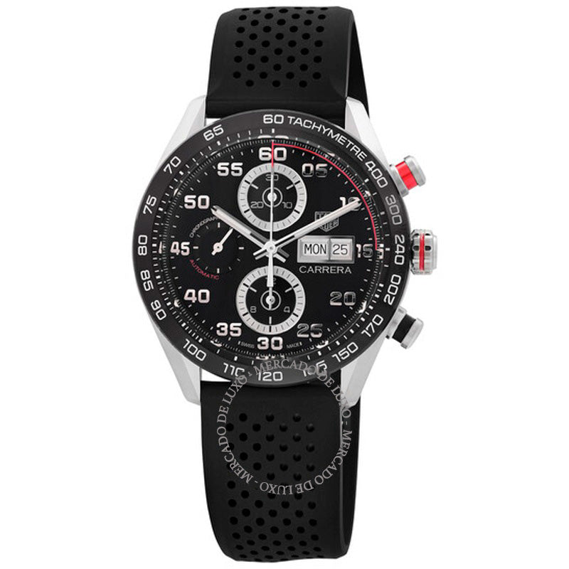 Relógio Carrera Cronógrafo Automático Mostrador Preto 44 mm - Mercado de Luxo - O Maior E-Commerce de Bens, Produtos e Serviços de Luxo do Brasil.