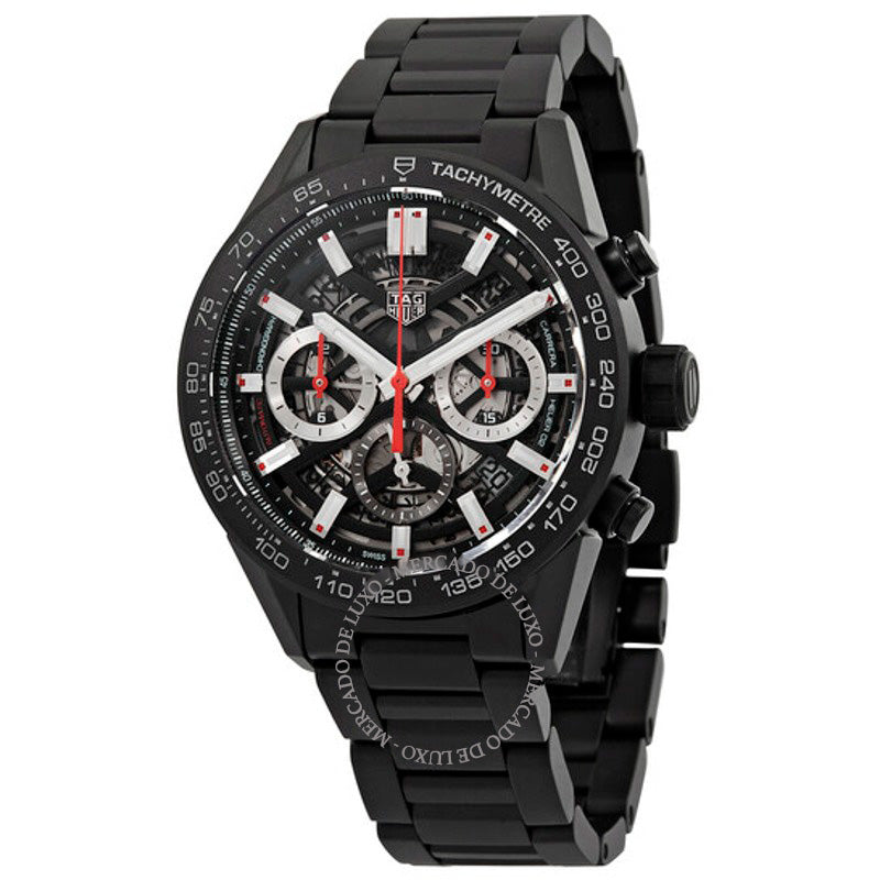 Relógio Carrera Cronógrafo Automático Mostrador Preto 43 mm - Mercado de Luxo - O Maior E-Commerce de Bens, Produtos e Serviços de Luxo do Brasil.