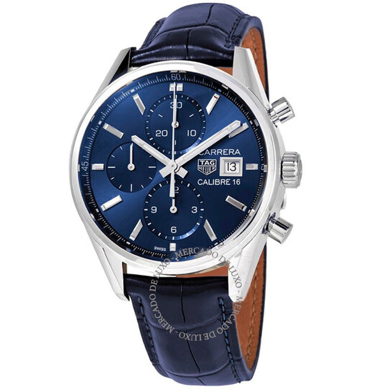 Relógio Carrera Cronógrafo Automático Mostrador Azul 41 mm - Mercado de Luxo - O Maior E-Commerce de Bens, Produtos e Serviços de Luxo do Brasil.