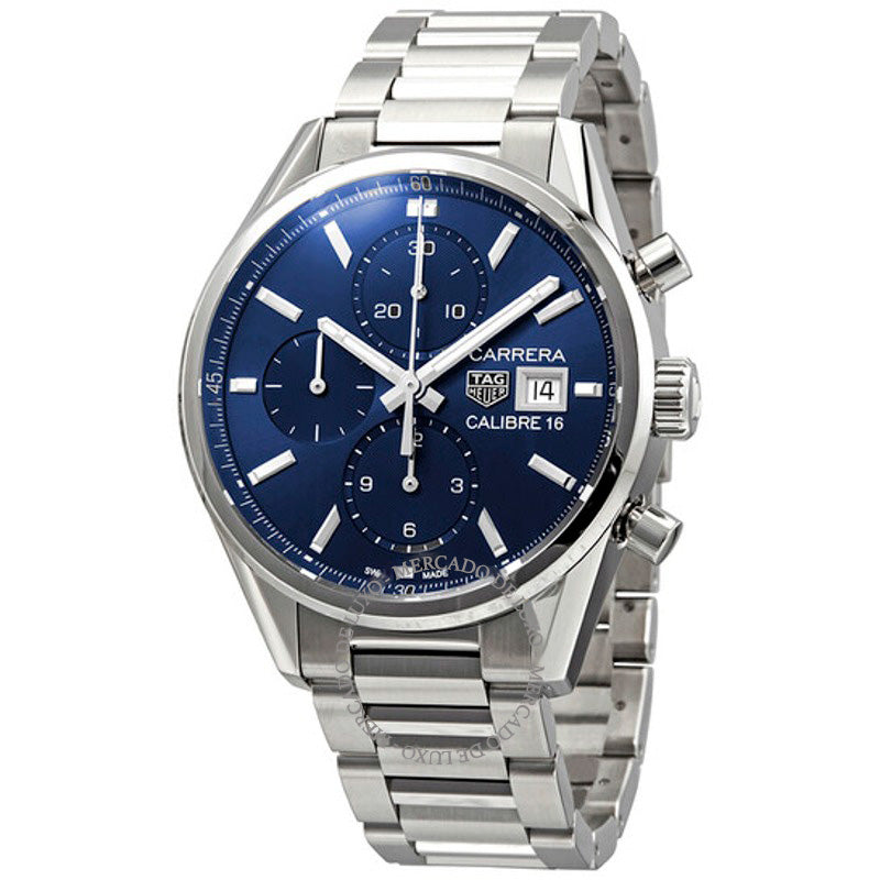 Relógio Carrera Cronógrafo Automático Mostrador Azul  - Mercado de Luxo - O Maior E-Commerce de Bens, Produtos e Serviços de Luxo do Brasil.