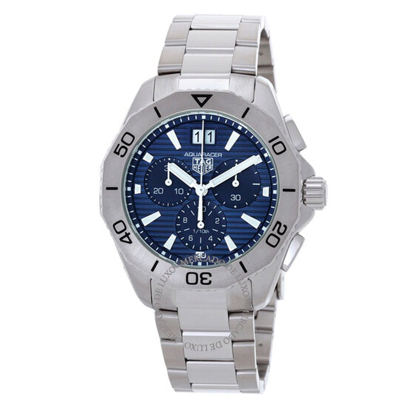 Relógio Cronógrafo Quartzo Mostrador Azul 40 mm - Mercado de Luxo - O Maior E-Commerce de Bens, Produtos e Serviços de Luxo do Brasil.
