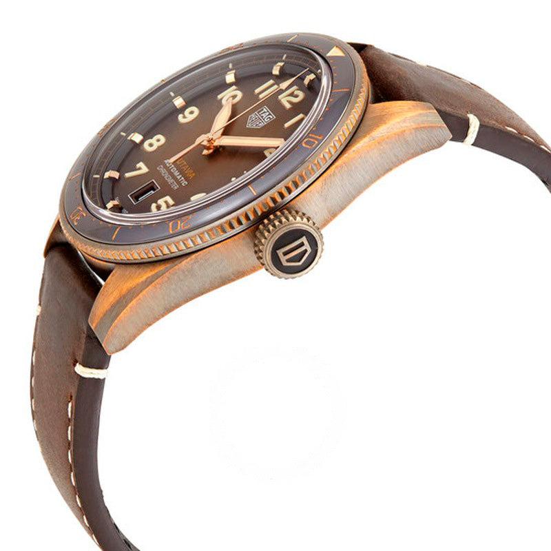 Relógio Autavia Automático Mostrador Marrom 42 mm - Mercado de Luxo - O Maior E-Commerce de Bens, Produtos e Serviços de Luxo do Brasil.