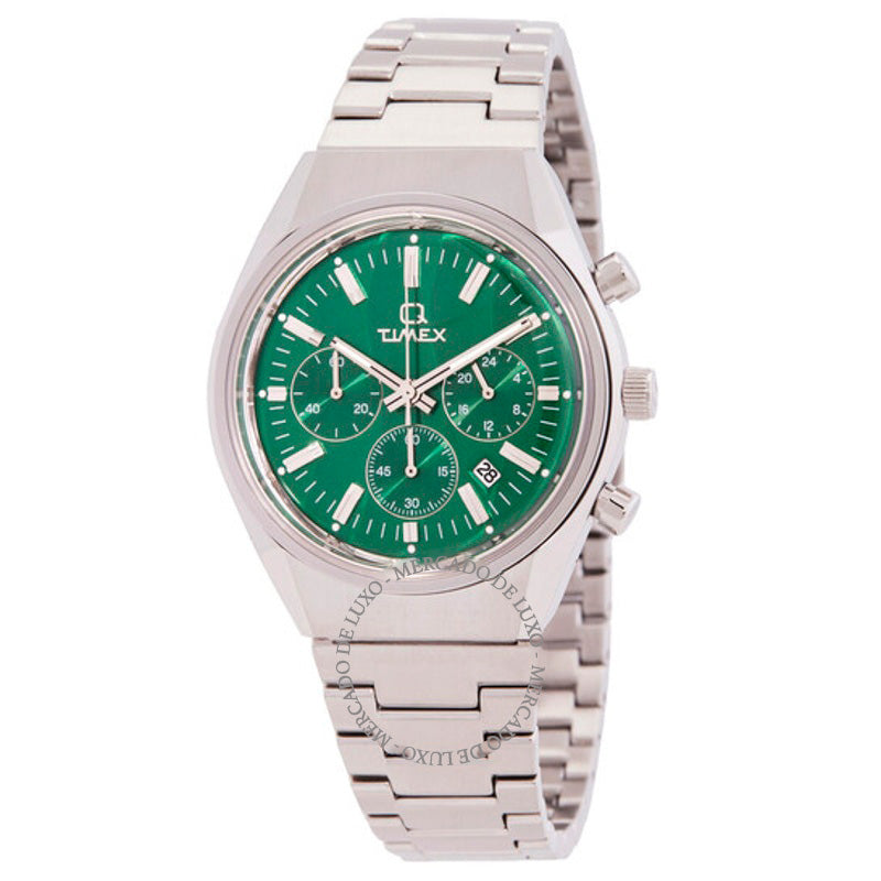 Relógio Q Falcon Eye Chronograph Quartzo Mostrador Verde 40 mm - Mercado de Luxo - O Maior E-Commerce de Bens, Produtos e Serviços de Luxo do Brasil.