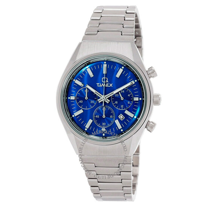 Relógio Q Falcon Eye Cronógrafo Quartzo Mostrador Azul 40 mm - Mercado de Luxo - O Maior E-Commerce de Bens, Produtos e Serviços de Luxo do Brasil.