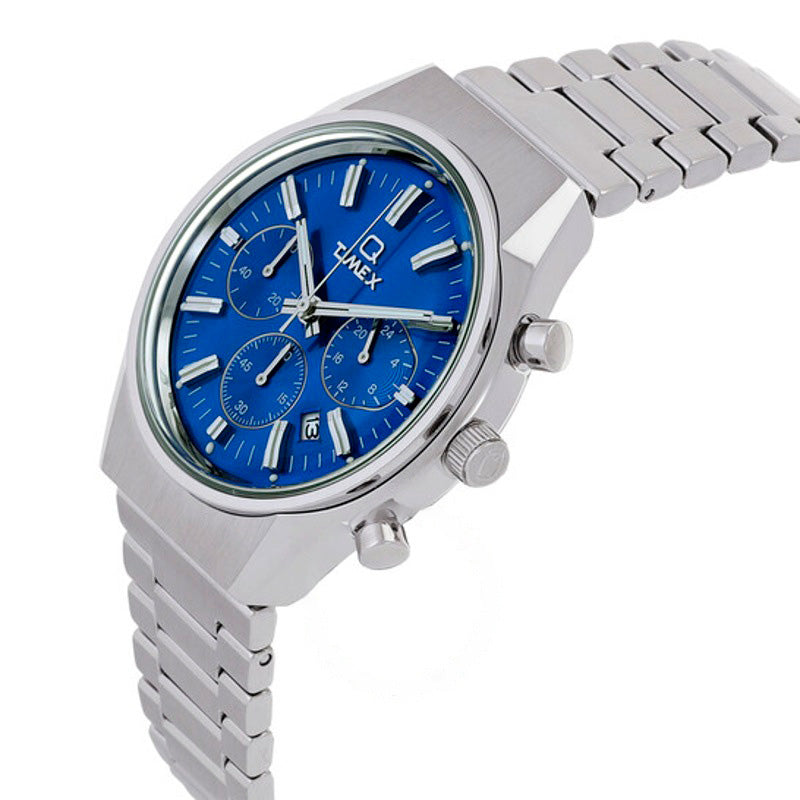 Relógio Q Falcon Eye Cronógrafo Quartzo Mostrador Azul 40 mm - Mercado de Luxo - O Maior E-Commerce de Bens, Produtos e Serviços de Luxo do Brasil.