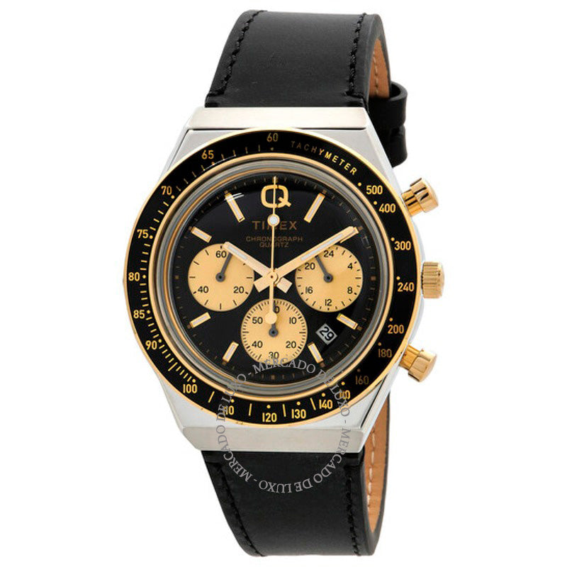Relógio Q Timex Cronógrafo Quartzo Mostrador Preto  - Mercado de Luxo - O Maior E-Commerce de Bens, Produtos e Serviços de Luxo do Brasil.