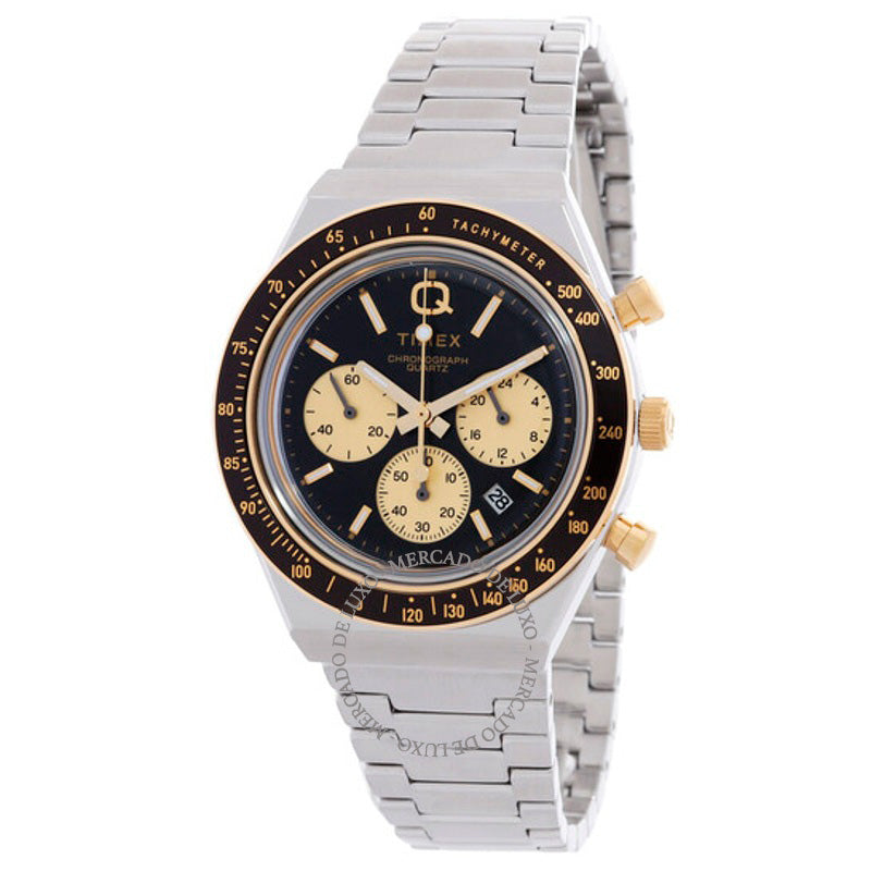 Relógio Q Timex Cronógrafo Quartzo Mostrador Preto 40 mm - Mercado de Luxo - O Maior E-Commerce de Bens, Produtos e Serviços de Luxo do Brasil.