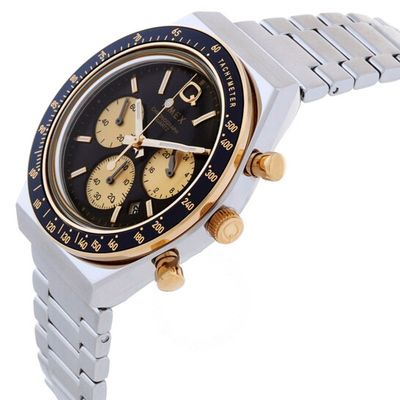 Relógio Q Timex Cronógrafo Quartzo Mostrador Preto 40 mm - Mercado de Luxo - O Maior E-Commerce de Bens, Produtos e Serviços de Luxo do Brasil.