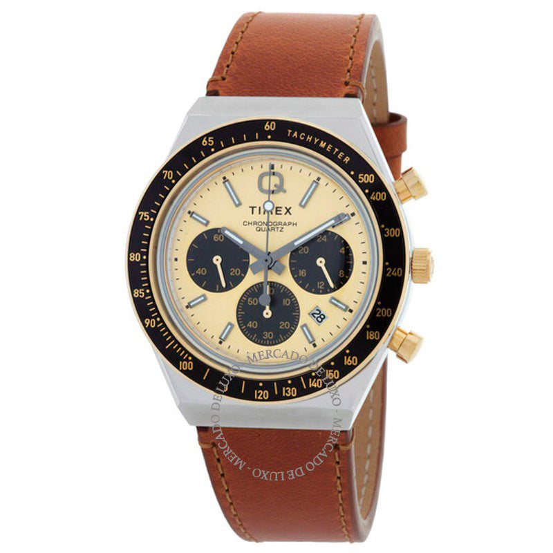 Relógio Q Timex Cronógrafo Quartzo Mostrador Dourado 40 mm - Mercado de Luxo - O Maior E-Commerce de Bens, Produtos e Serviços de Luxo do Brasil.