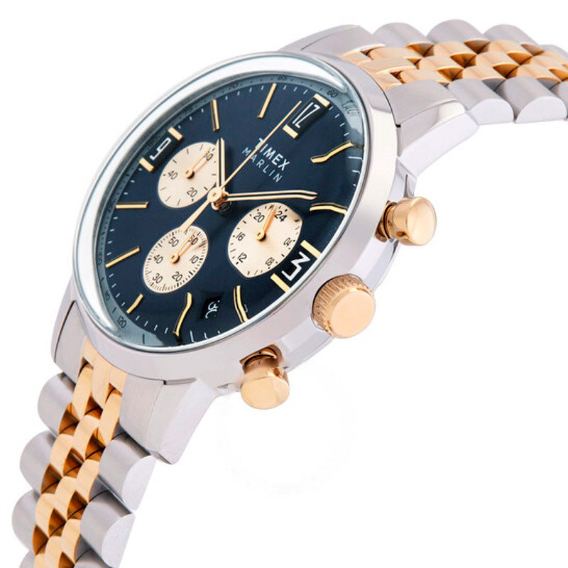 Relógio Marlin Cronógrafo Quartzo Mostrador Azul 40 mm - Mercado de Luxo - O Maior E-Commerce de Bens, Produtos e Serviços de Luxo do Brasil.