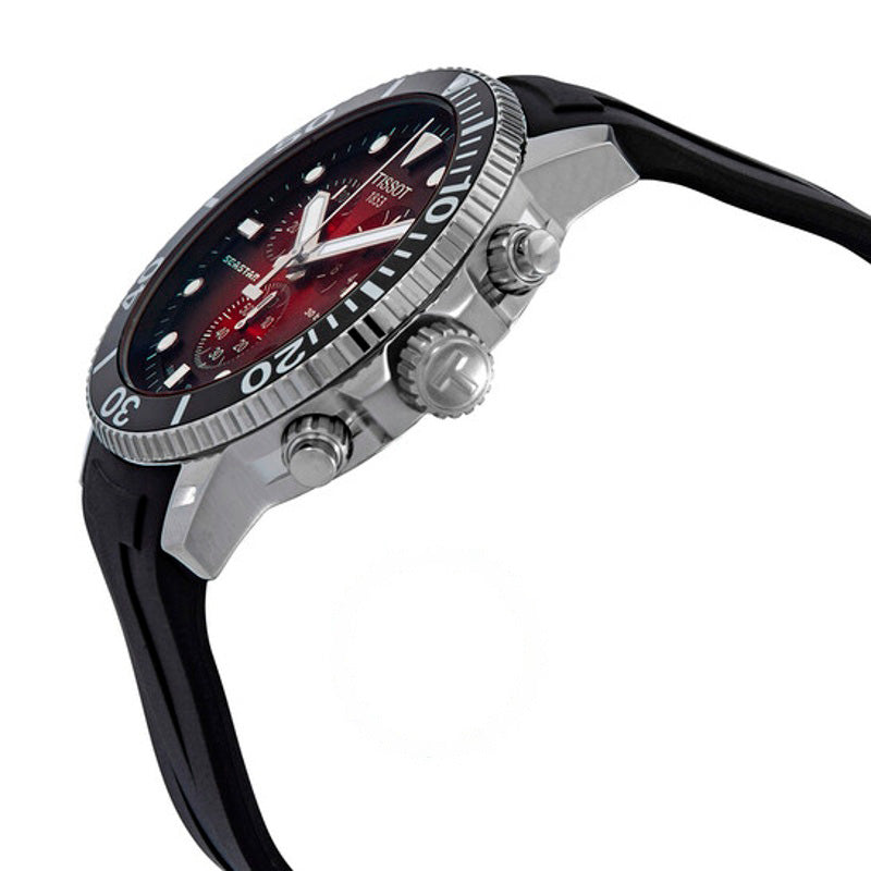 Relógio Seastar 1000 Cronógrafo Quartzo Mostrador Gradiente Vermelho 45 mm - Mercado de Luxo - O Maior E-Commerce de Bens, Produtos e Serviços de Luxo do Brasil.