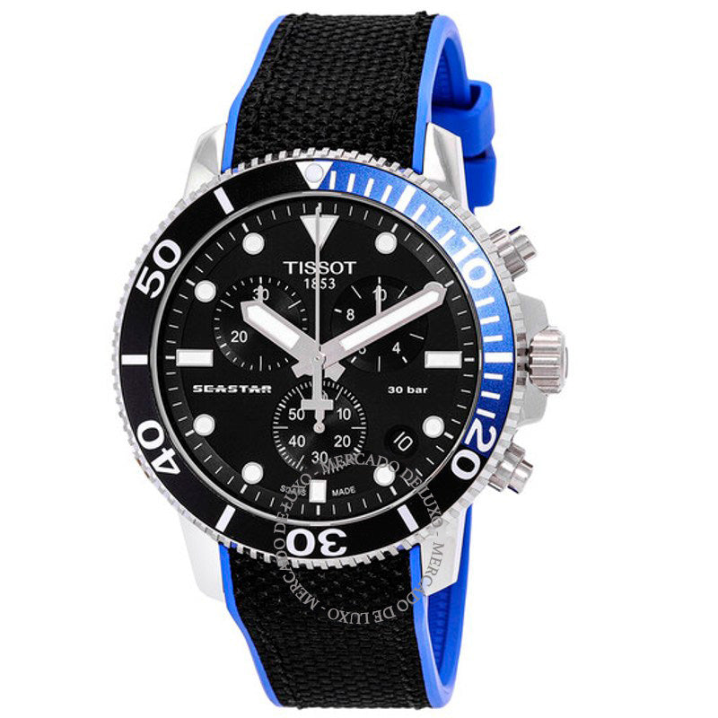 Relógio Seastar 1000 Cronógrafo Quartzo Mostrador Preto 45 mm - Mercado de Luxo - O Maior E-Commerce de Bens, Produtos e Serviços de Luxo do Brasil.