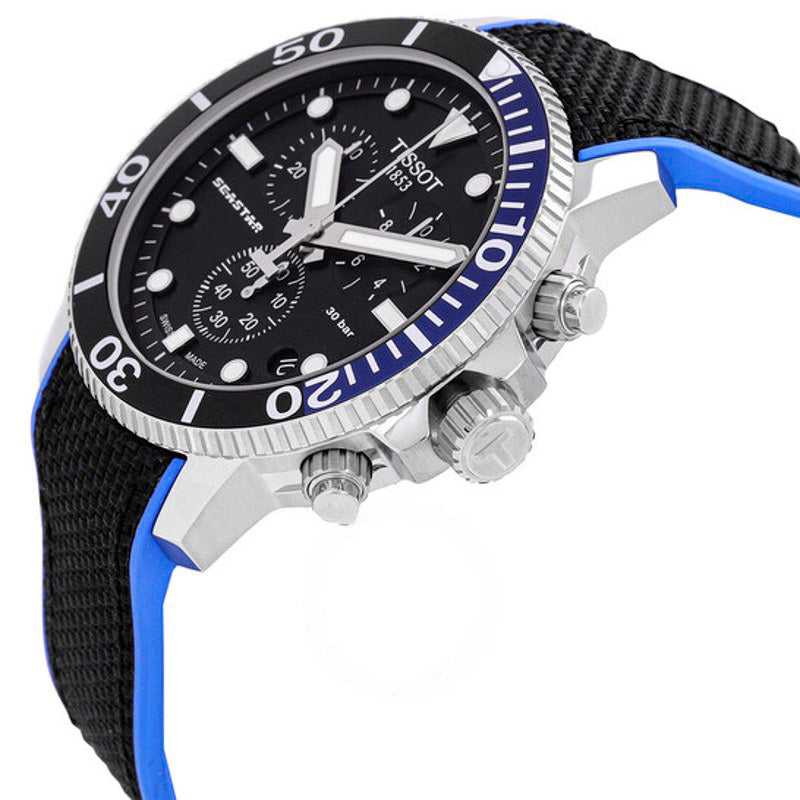 Relógio Seastar 1000 Cronógrafo Quartzo Mostrador Preto 45 mm - Mercado de Luxo - O Maior E-Commerce de Bens, Produtos e Serviços de Luxo do Brasil.