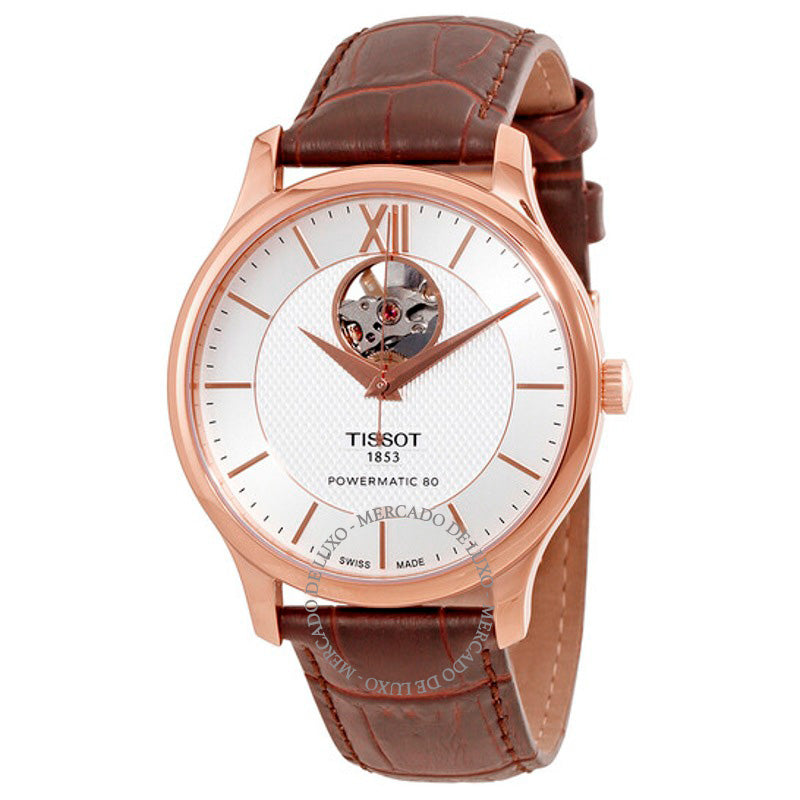 Relógio T-Classic Tradition Automático Mostrador Prateado 40 mm - Mercado de Luxo - O Maior E-Commerce de Bens, Produtos e Serviços de Luxo do Brasil.