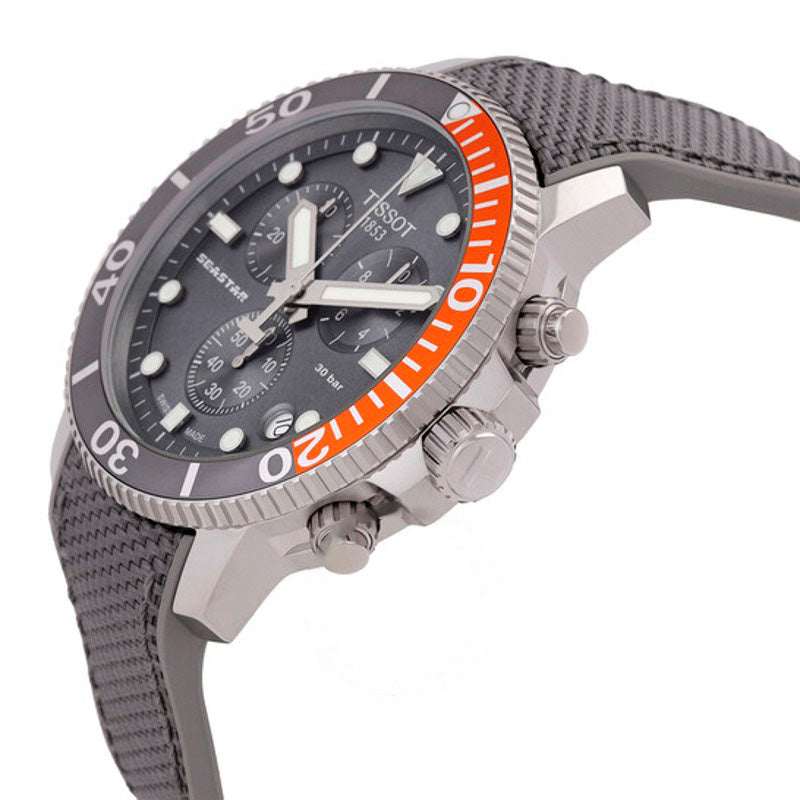 Relógio Seastar 1000 Cronógrafo Quartzo Mostrador Cinza 45 mm - Mercado de Luxo - O Maior E-Commerce de Bens, Produtos e Serviços de Luxo do Brasil.