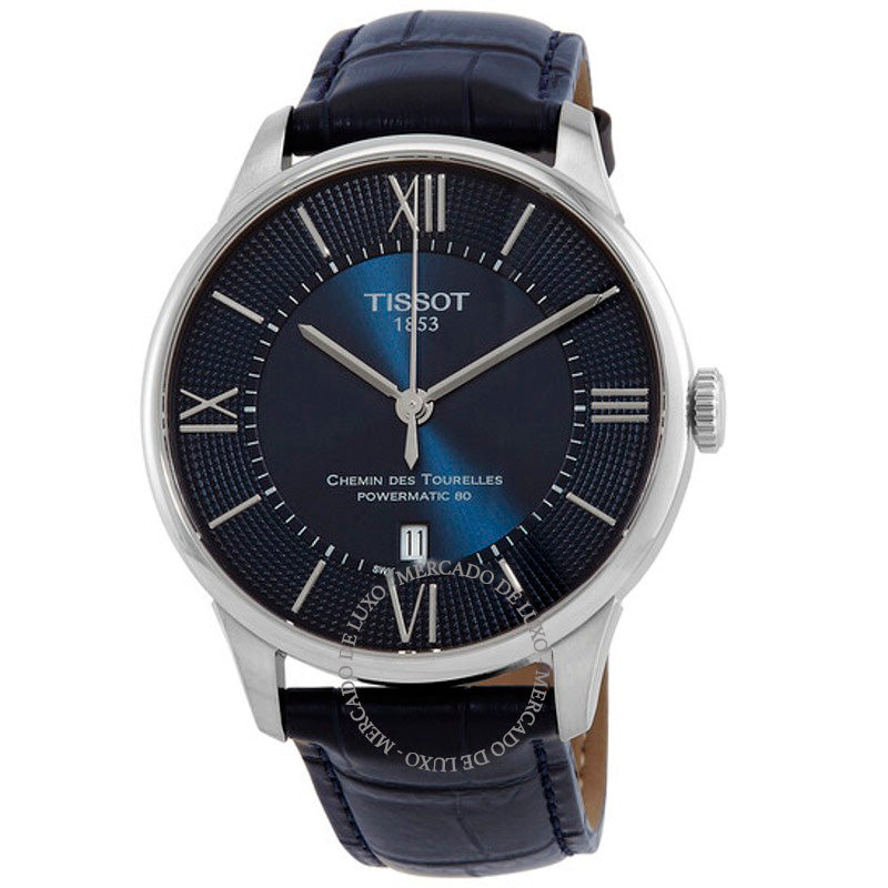 Relógio Chemin Des Tourelles Mostrador Azul Automático 42 mm - Mercado de Luxo - O Maior E-Commerce de Bens, Produtos e Serviços de Luxo do Brasil.