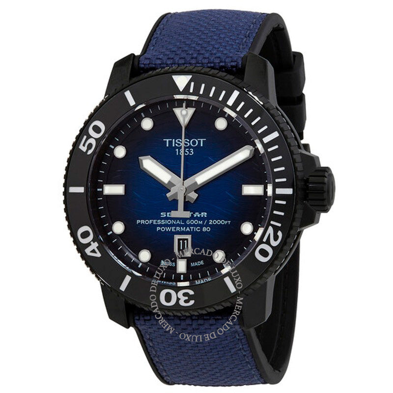 Relógio Seastar 2000 Automático Graduado Mostrador Azul 46 mm - Mercado de Luxo - O Maior E-Commerce de Bens, Produtos e Serviços de Luxo do Brasil.