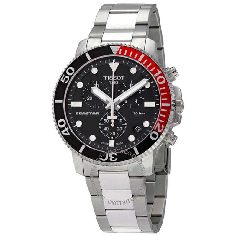 Relógio T-Sport Cronógrafo Quartzo Mostrador Preto 45 mm - Mercado de Luxo - O Maior E-Commerce de Bens, Produtos e Serviços de Luxo do Brasil.
