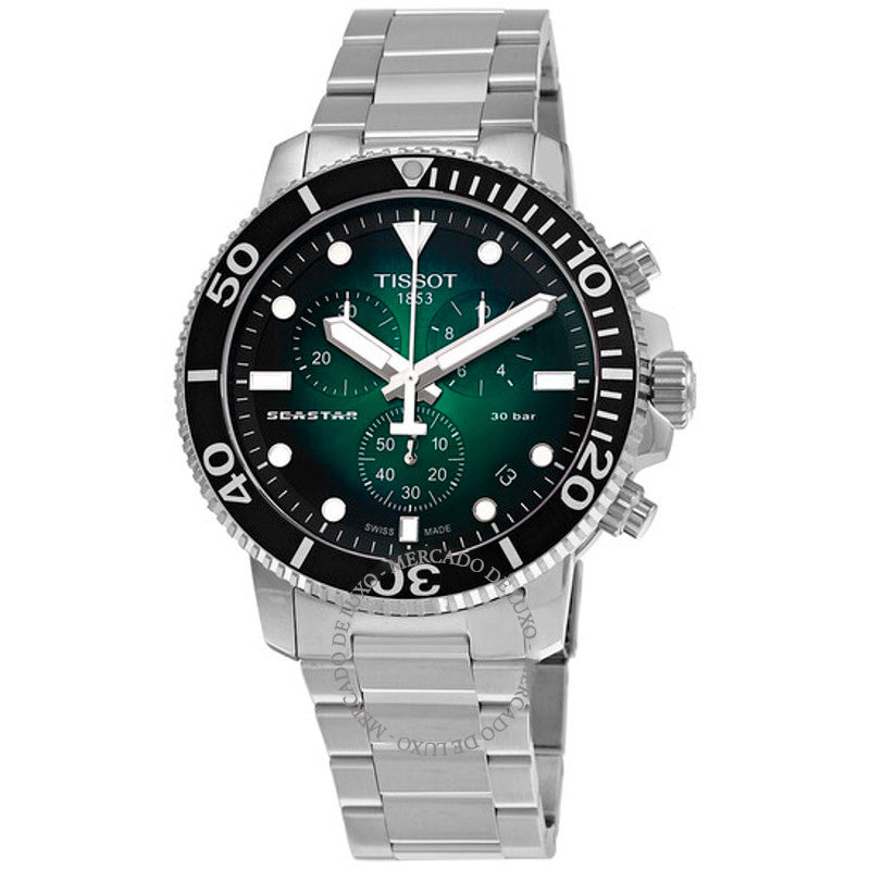 Relógio Seastar Cronógrafo Quartzo Mostrador Verde 45 mm - Mercado de Luxo - O Maior E-Commerce de Bens, Produtos e Serviços de Luxo do Brasil.