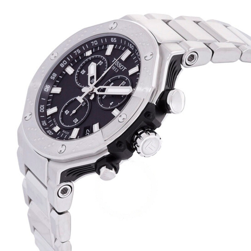 Relógio Cronógrafo T-Race Quartzo Mostrador Preto 45 mm - Mercado de Luxo - O Maior E-Commerce de Bens, Produtos e Serviços de Luxo do Brasil.