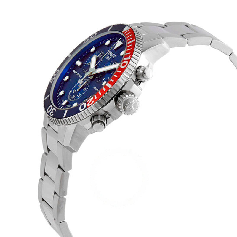 Relógio Seastar Cronógrafo Quartzo Mostrador Azul 45 mm - Mercado de Luxo - O Maior E-Commerce de Bens, Produtos e Serviços de Luxo do Brasil.