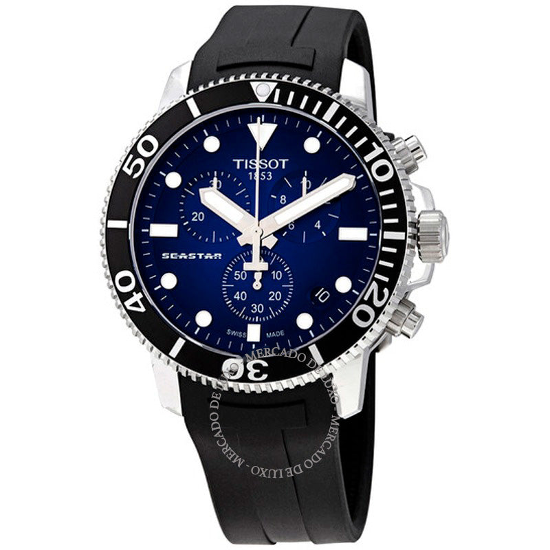 Relógio Seastar 1000 Cronógrafo Mostrador Azul 45 mm - Mercado de Luxo - O Maior E-Commerce de Bens, Produtos e Serviços de Luxo do Brasil.
