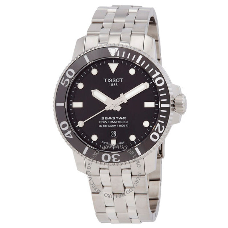 Relógio Seastar 1000 mostrador preto automático 43 mm - Mercado de Luxo - O Maior E-Commerce de Bens, Produtos e Serviços de Luxo do Brasil.