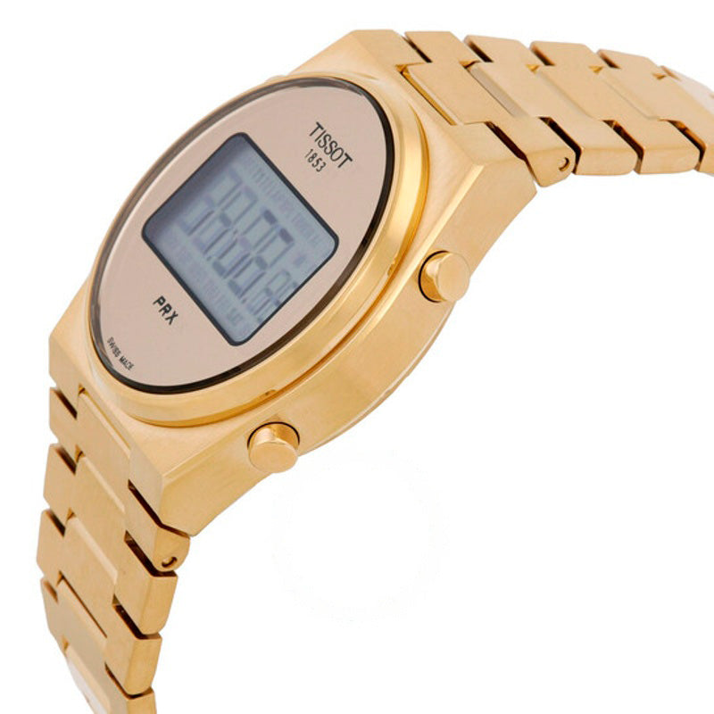 Relógio PRX Digital Quartz Mostrador Dourado 35 mm - Mercado de Luxo - O Maior E-Commerce de Bens, Produtos e Serviços de Luxo do Brasil.