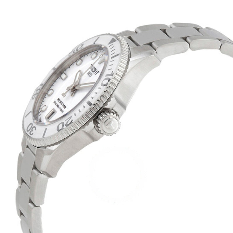 Relógio Seastar Quartzo Mostrador Branco 36 mm - Mercado de Luxo - O Maior E-Commerce de Bens, Produtos e Serviços de Luxo do Brasil.