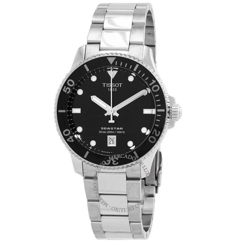 Relógio Seastar Quartzo Mostrador Preto 40 mm - Mercado de Luxo - O Maior E-Commerce de Bens, Produtos e Serviços de Luxo do Brasil.