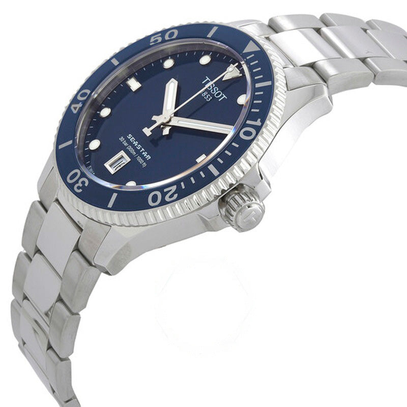 Relógio Seastar Quartzo Mostrador Azul 40 mm - Mercado de Luxo - O Maior E-Commerce de Bens, Produtos e Serviços de Luxo do Brasil.