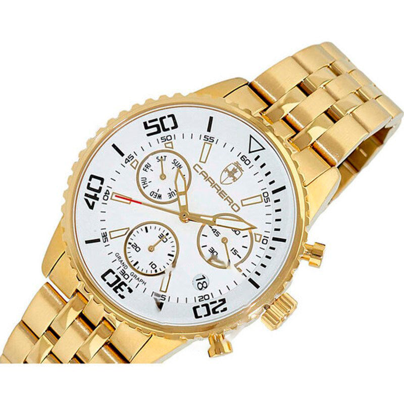 Relógio GrandGraph Cronógrafo Quartzo Mostrador Branco 44 mm - Mercado de Luxo - O Maior E-Commerce de Bens, Produtos e Serviços de Luxo do Brasil.