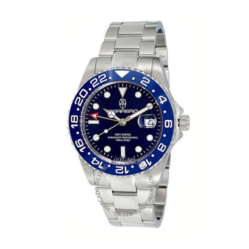 Relógio Mostrador azul de quartzo GMT subaquático  - Mercado de Luxo - O Maior E-Commerce de Bens, Produtos e Serviços de Luxo do Brasil.