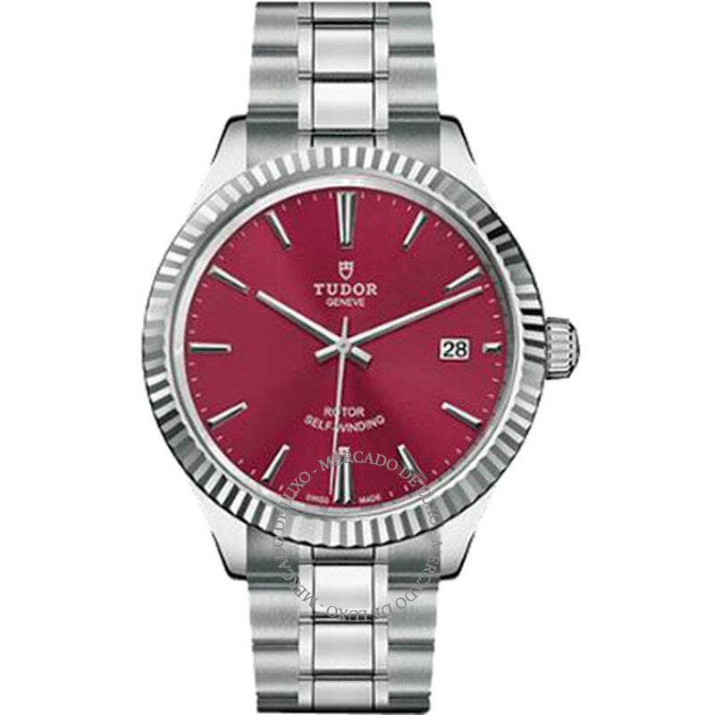 Relógio Estilo Automático Mostrador Borgonha 38 mm - Mercado de Luxo - O Maior E-Commerce de Bens, Produtos e Serviços de Luxo do Brasil.