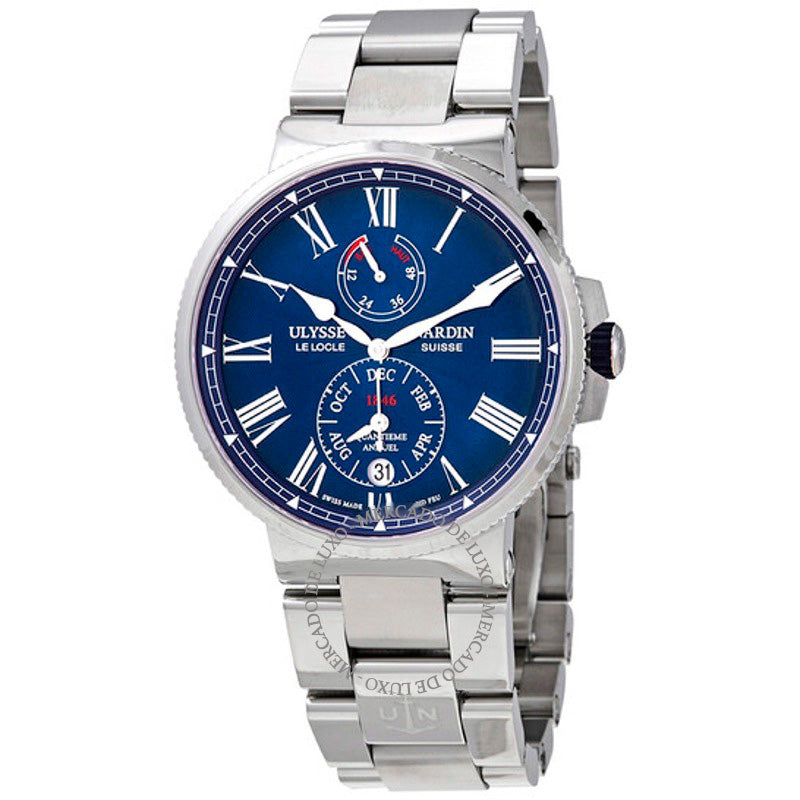 Relógio Cronômetro Marinho Calendário Anual Automático Mostrador Azul 43 mm - Mercado de Luxo - O Maior E-Commerce de Bens, Produtos e Serviços de Luxo do Brasil.