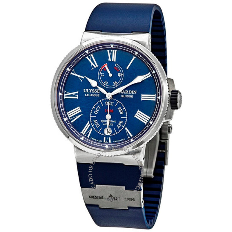Relógio Cronômetro Marinho Calendário Anual Automático Mostrador Azul 43 mm - Mercado de Luxo - O Maior E-Commerce de Bens, Produtos e Serviços de Luxo do Brasil.